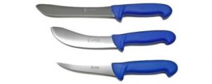 Jero 3 Piece Pro Butcher Meat Processing Set - Butcher Knife, Skinning Knife, and Boning Knife