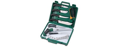 Outdoor Edge Game Processor PR-1 12-Piece Portable Butcher Kit with Hard Side Carry Case