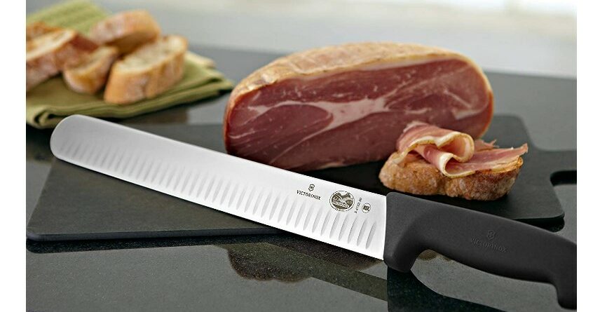 WALLOP Slicing Knife - 12 Inch Slicing Carving Knife, German Stainless  Steel Meat Carving Knife, Straight Bread Knife - Full Tang Natural  Pakkawood