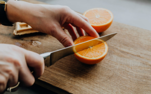 Orange Slicing with Knife