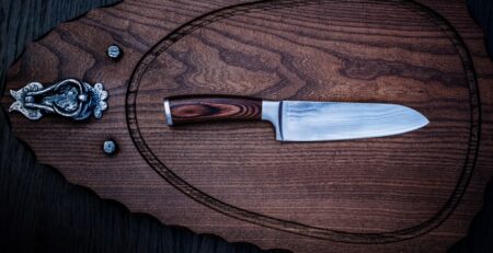 Santoku Japanese knife damascus steel blade knife