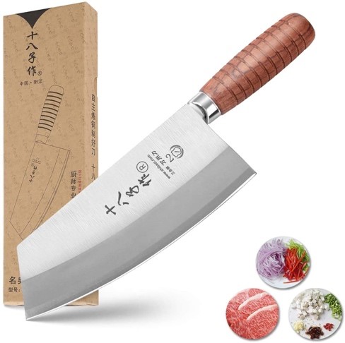 SHI BA ZI ZUO Superior Class 7-Inch Stainless Steel Chinese Cleaver