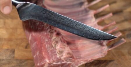 boning knife with ribs